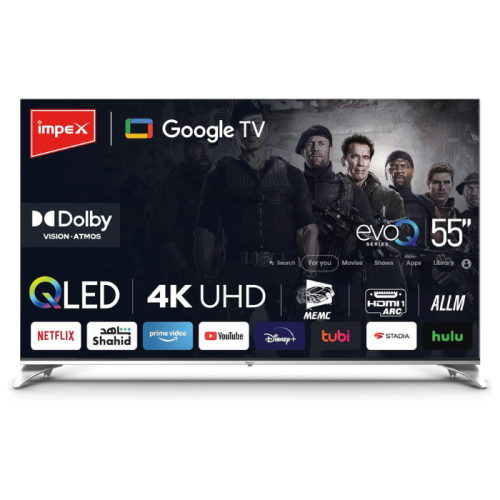 شاشة امبيكس QLED سمارت 55 بوصة 4K GoogleTV