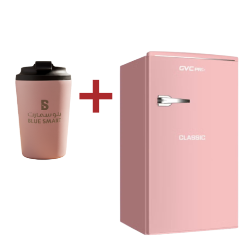 ثلاجة جي في سي برو كلاسيك 86 لتر باب واحد وردي مود...