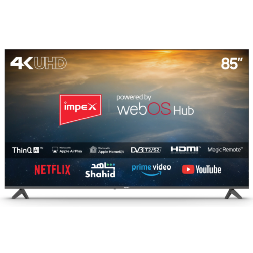 تلفزيون امبيكس سمارت 85 بوصة 4K WebOS