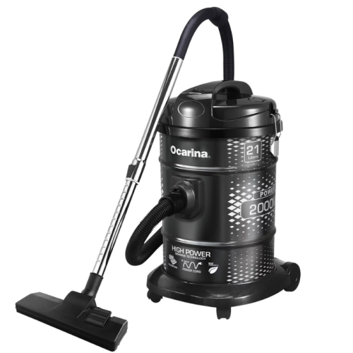 مكنسة أوكارينا برميل 21 لتر – 2000 واط أسود – تنظي...