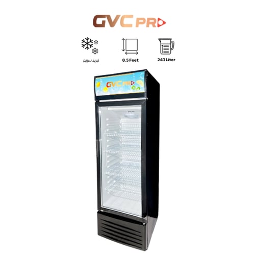 ثلاجة عرض GVC PRO 300 لتر زجاجية – تبريد مستمر بإط...