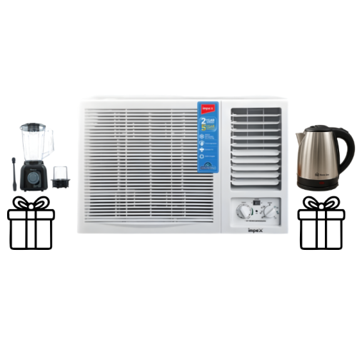 مكيف امبكس شباك 24,000 BTU + خلاط وغلاية هدية مجان...