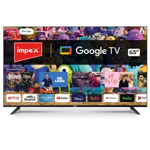شاشة امبيكس Google TV سمارت 65 بوصة 4K