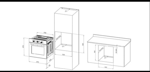 فرن كتشن برو بلت إن 60 سم كهربائي 4 وظائف – تصميم...