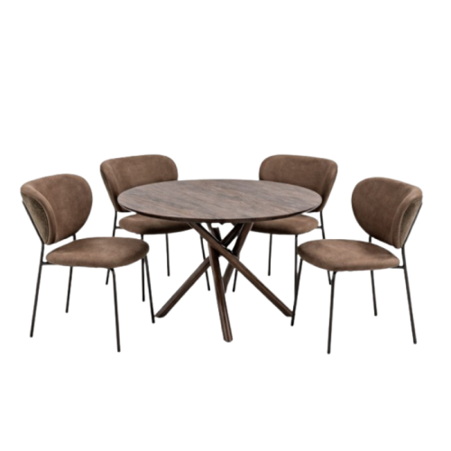 طقم طاولة طعام DL موديل DL-4-4COFFEE+BLACK – طاولة...