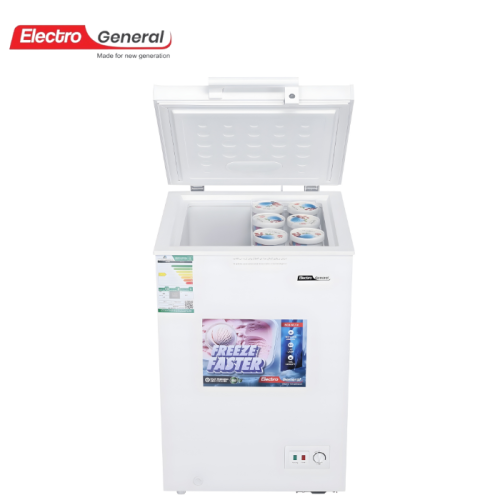فريزر أفقي الكترو جنرال 100 لتر – تجميد سريع وإضاء...