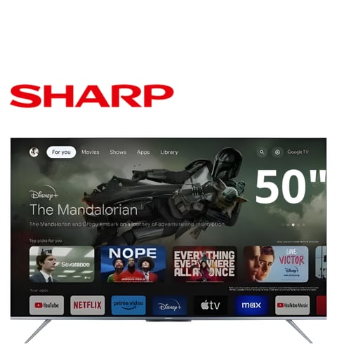 شاشة Sharp 50 بوصة 4K سمارت – موديل 4T-C50BK1X بتف...