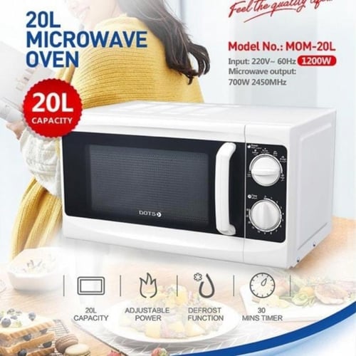 ميكروويف دوتس MOM-20L أبيض 20 لتر – قوة 1200 واط ب...