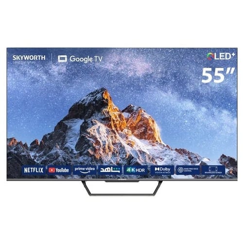 شاشة سكاي وورث 55 بوصة QLED جوجل تي في 4K