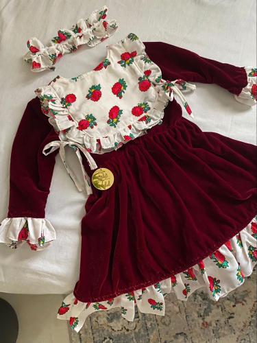 فستان شالكي شتوي مخمل