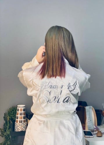 روب حرير للعروس او الميك أب