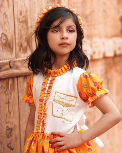 فستان بناتي شالكي انيق