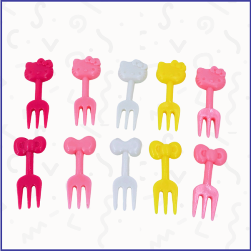 شوك طعام هيلو كيتي 10 حبات