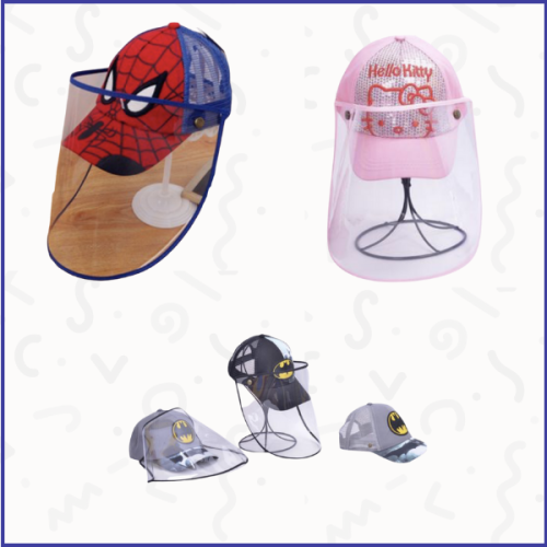 قبعة للأطفال بغطاء بلاستيك واقي قابل للنزع