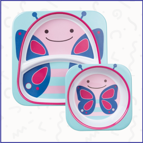 سكيبهوب - صحن الأكل برسمة الفراشة