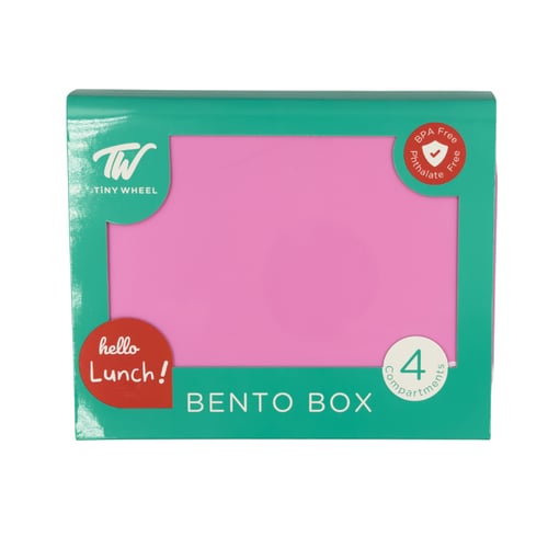 تايني ويل - صندوق طعام أربع أقسام زهري