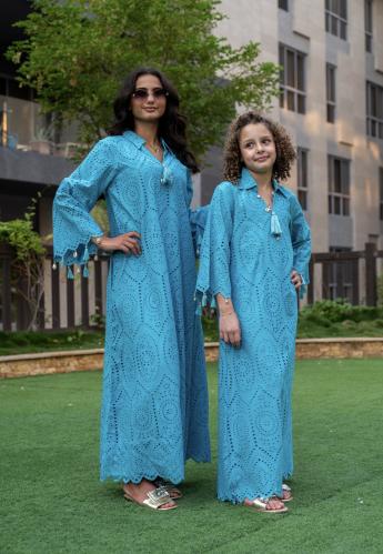 Girls' jalabiya - in blue
