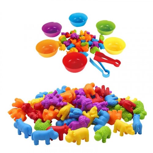 لعبة ألغاز فرز ملونة تعليمية مونتيسوري