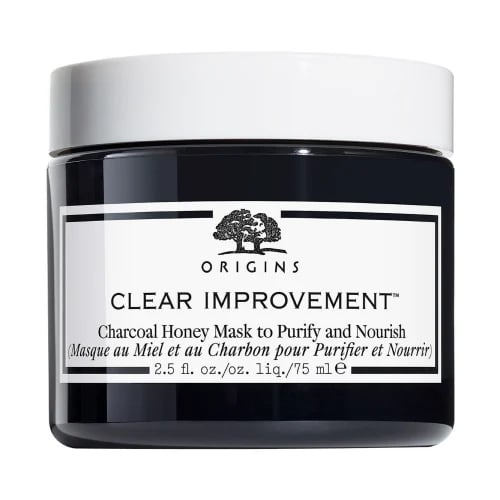 Charcoal and honey mask for cleansing and nourishing the skin from Organic 75 ml