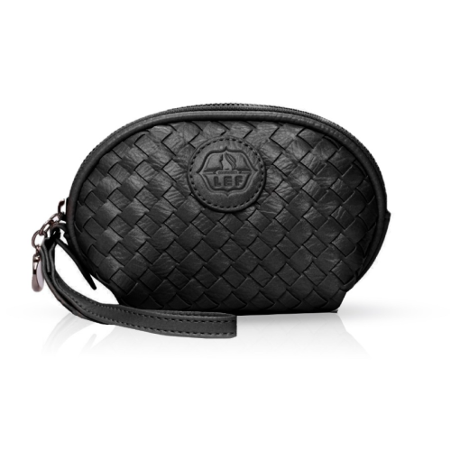 Small makeup bag leather | BLACK
