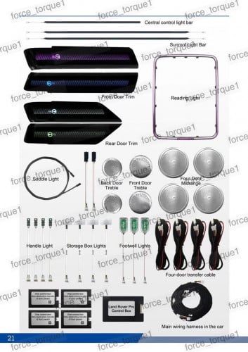 إضاءة داخليه كاملة لرنج روفر سبورت موديل 14-17