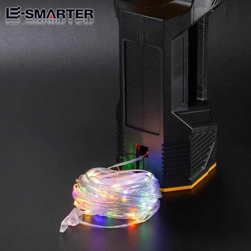 كشاف بالطاقة الشمسية مع سلك اضاءة 10 متر