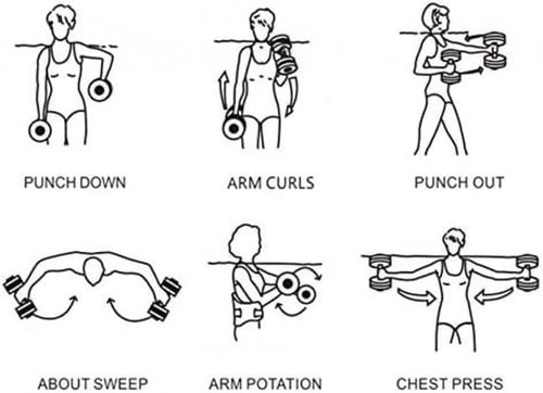 دمبل سباحة قطعتين