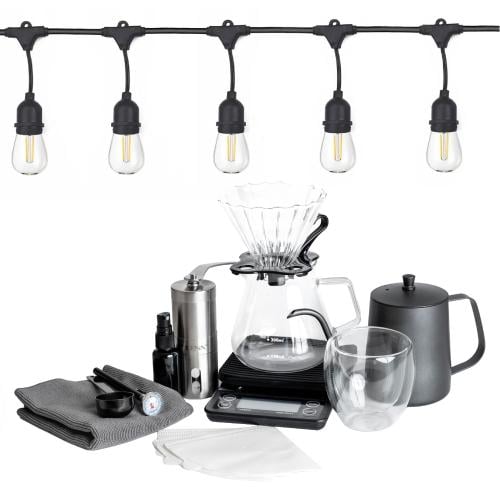 شنطة القهوة + سلسلة مصابيح LED تعمل بالطاقة الشمسي...