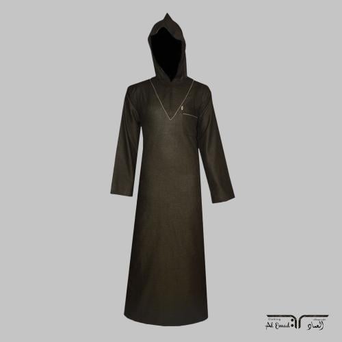 ثوب نوم شبابي بأكمام طويلة بقبوع أنيق
