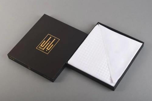 شماغ قطن أبيض رجالي أنيق بازل 65