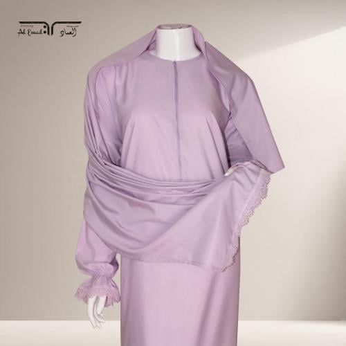 إسدال صلاة مشجر أنيق بأكمام دانتيل