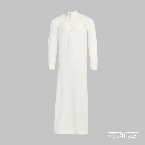 ثوب العماد رسمي سكري زرار رقبة ساده كم سادة من ملب...