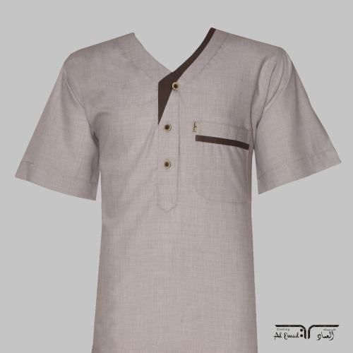 ثوب أطفال مريح بأكمام قصيرة من العماد