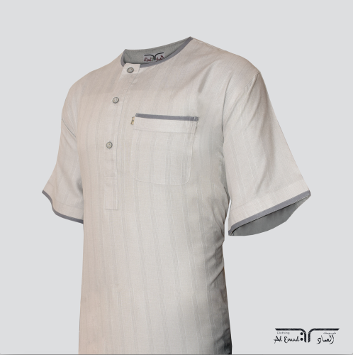ثوب الراحة الرجالي بأكمام قصيرة من ملبوسات العماد
