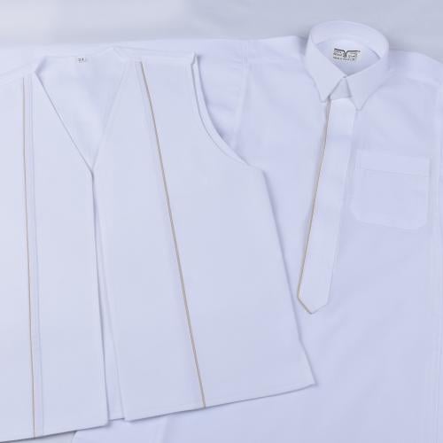 ثوب ولادي مع سديري سكري رقبة قلاب سادة من ملبوسات...