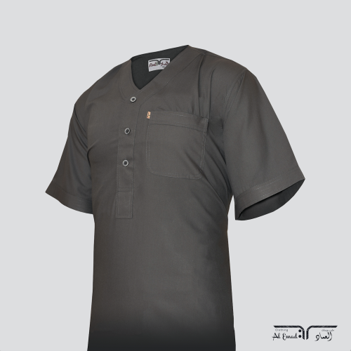 ثوب الراحة الرجالي بأكمام قصيرة من ملبوسات العماد