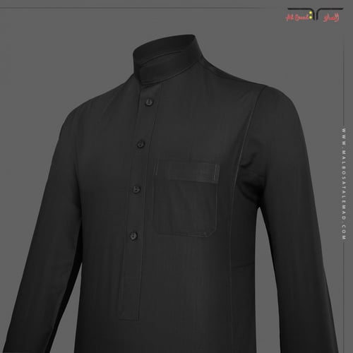 ثوب العماد الرسمي رجالي أسود من ملبوسات العماد