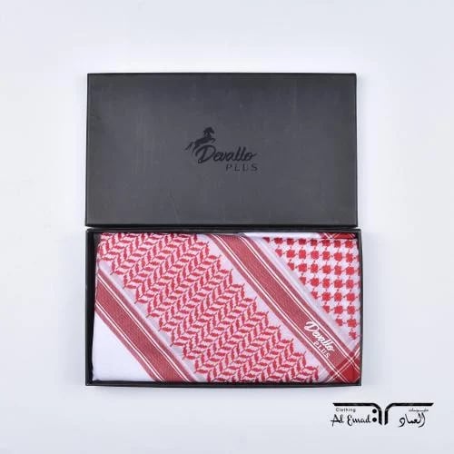 شماغ ديفالو بلس 33 DEVALLO PLUS أحمر – جودة عالية وملمس ناعم بثبات لون وتصميم أنيق