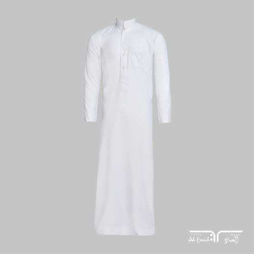 ثوب العماد رسمي سكري زرار رقبة ساده كم سادة من ملب...