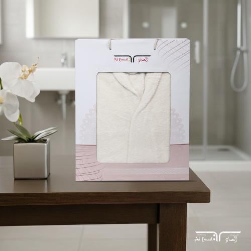 روب حمام قطن مصري فاخر بغطاء للرأس