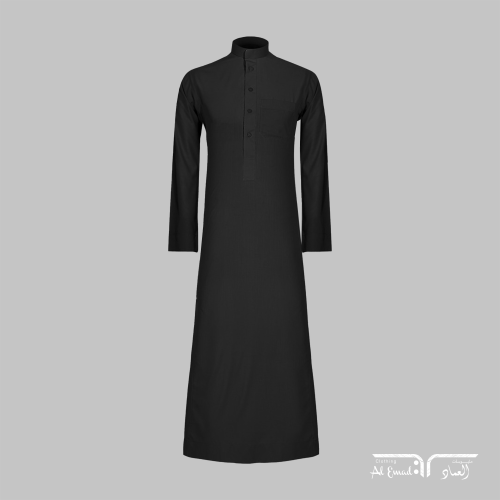 ثوب العماد الرسمي رجالي أسود من ملبوسات العماد
