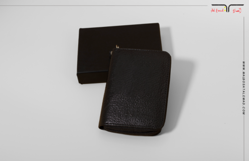 محفظة جلد بسحاب صغيرة وعملية