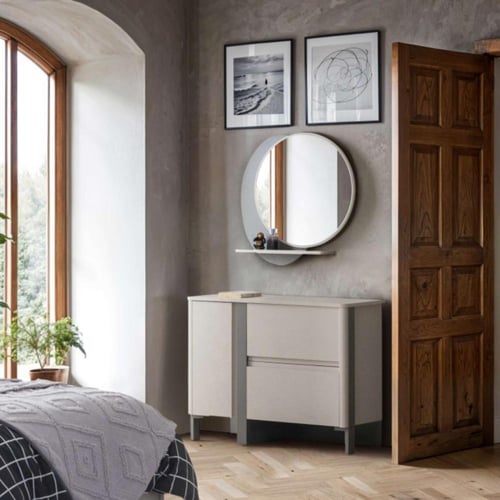 سرير + كمدينة + تسريحة مفرد (مجموعة كومفورت)