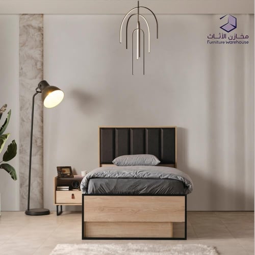 سرير مفرد مودرن بمقاسات متعددة (مجموعة نيوم)