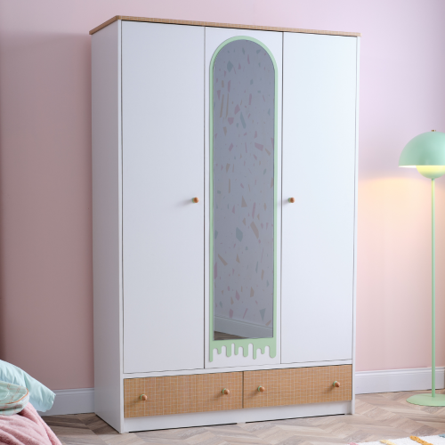 دولاب ملابس 3 أبواب (مجموعة جولي)