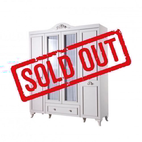 دولاب ملابس غرفة بناتية 4 ابواب ( مجموعة سينا )