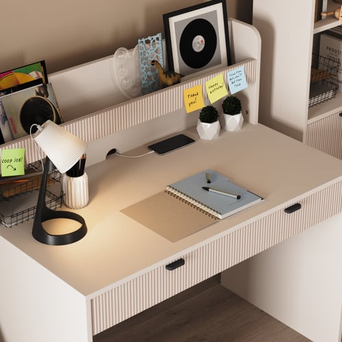 مكتب دراسي منزلي خشبي (مجموعة زين)