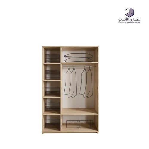 دولاب ملابس 3 أبواب (مجموعة سوفت)