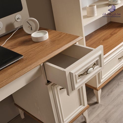 مكتب دراسي منزلي خشبي (مجموعة رؤية)