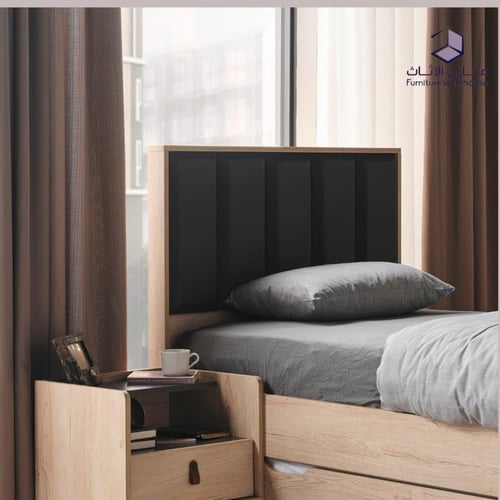 سرير مفرد مودرن بمقاسات متعددة (مجموعة نيوم)